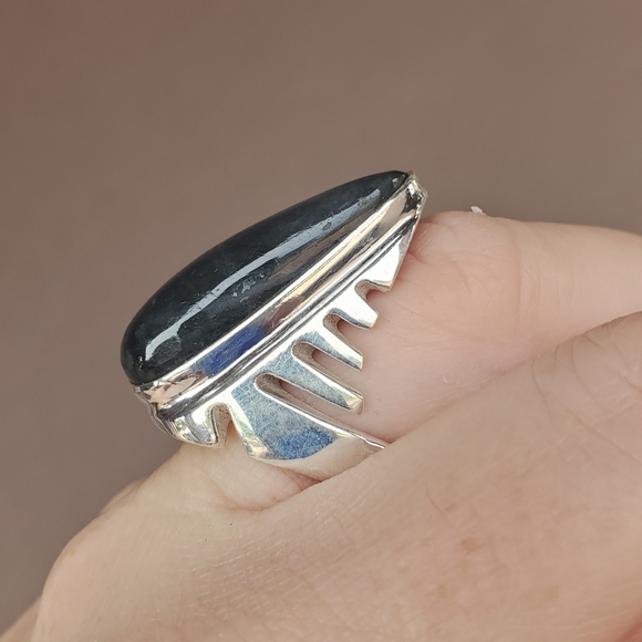 New Men's Iolite Sunstone Silver Statement Ring. - Picture 15 of 16